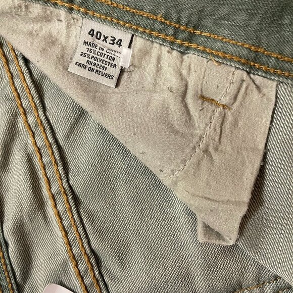 Black Smith. Men's green denim pants size 40x34. Made in China. - Picture 4 of 9